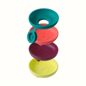 4 Pack Silicone Anti-Drip Popsicle Holders Portable Reusable Ice Cream Cone Holders