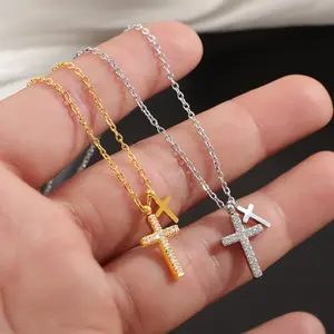 Women's Cross Necklace, fashionable and personalized faith pendant necklace, suitable for women to wear for Christmas, birthdays, etc.