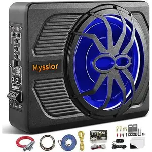 2026 Upgraded 800W Car Subwoofer Combo with LED Halloween Vibes Built-in Amp