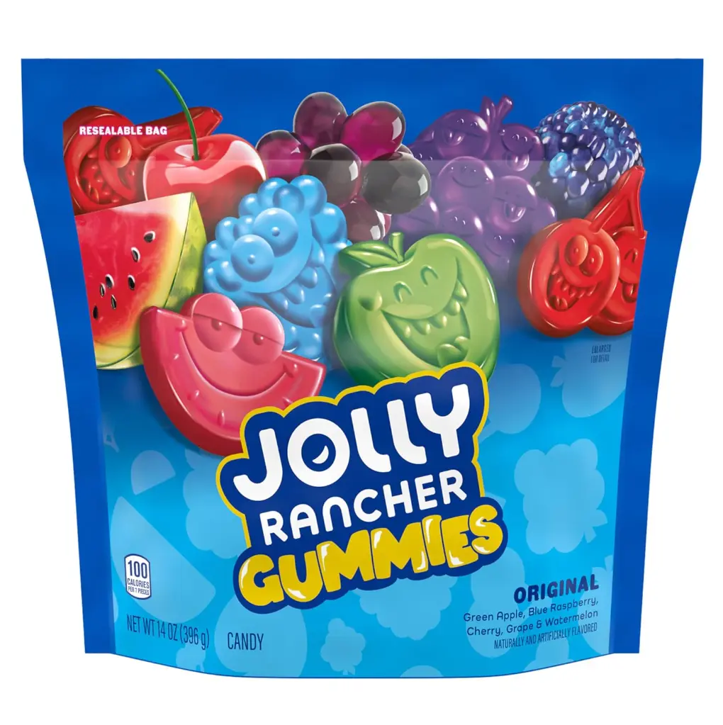 JOLLY RANCHER Assorted Fruit Flavored Gummies Candy, 14 oz Bag