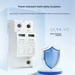 Surge Protector 40kA 150VAC 2-Pole Type 1 & Type 2 SPD, 40KA Max Discharge Current, DIN Rail Mount, Home Electrical Lightning Protection
