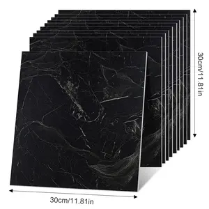 Chee Lyee 50pcs Peel and Stick Floor Stickers, 11.81x11.81in Self-Adhesive Wall Stickers, 1.5mm Thick Easy DIY Decor for Indoor Surfaces