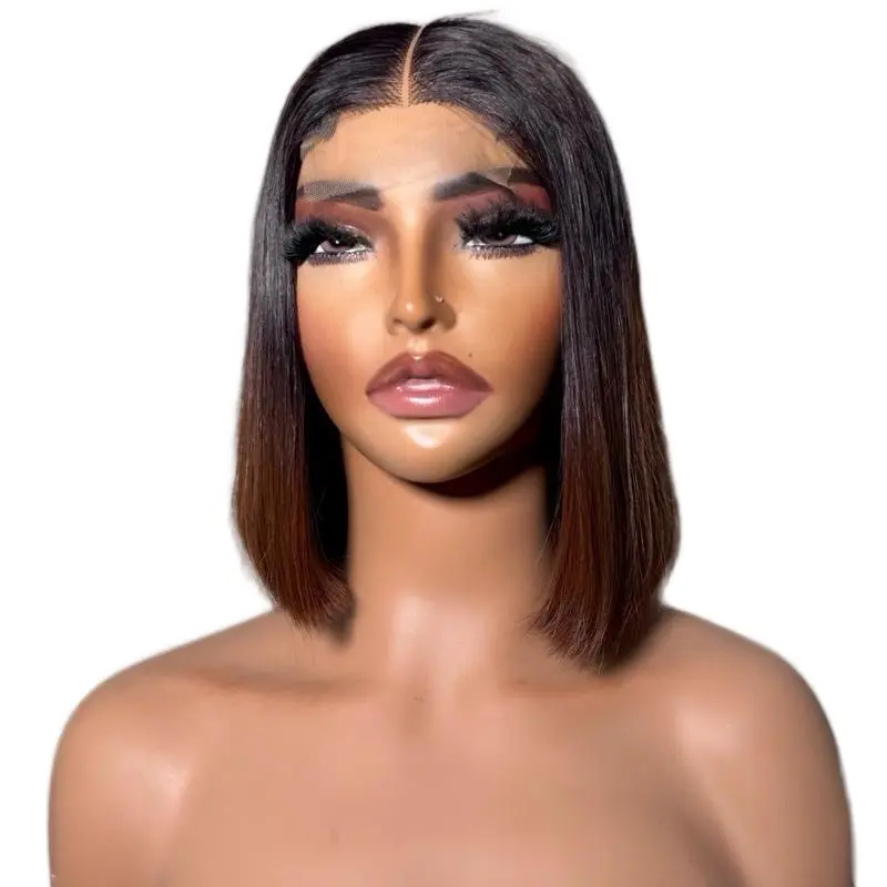 10” Human Raw Vietnamese Hair Bob Wig 2x6 closure for Women