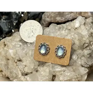 Aquamarine Sterling Silver Post Earrings