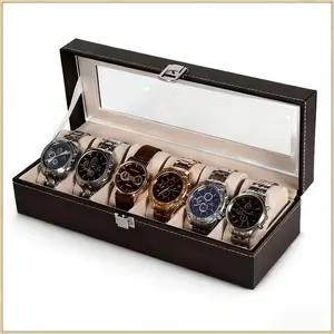 Watch Box Organizer for Men Women, Luxury Watch Display Case with Individual Compartments, Scratch & Shock Resistant Storage for Mechanical & Quartz Watches, Premium Elegant Design for Home Decor, Perfect for Living Room Bedroom Desk, Watch Protector