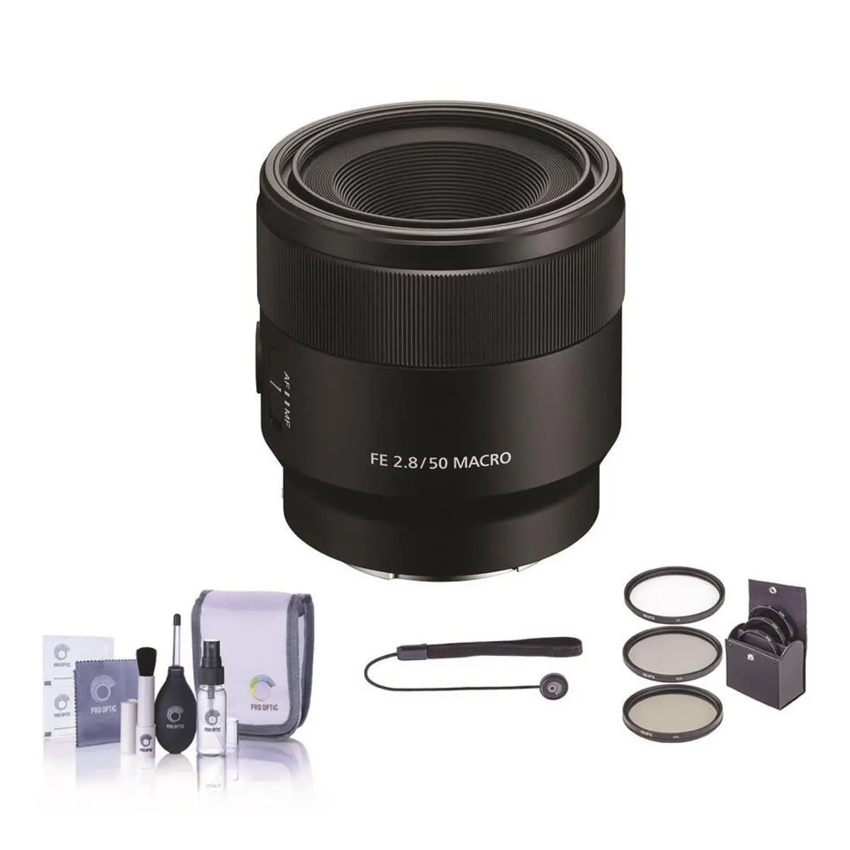 Sony FE 50mm f/2.8 Macro Camera Lens for Sony E Mount, Bundled with 55mm Filter Kit, Lens Cap Tether, Cleaning Kit, 50 Mm Lenses