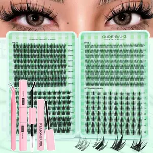 400PCS natural & thick style, DIY eyelash extension kit, DIY False Eyelashes, professional and beginner-friendly, easy to use at home