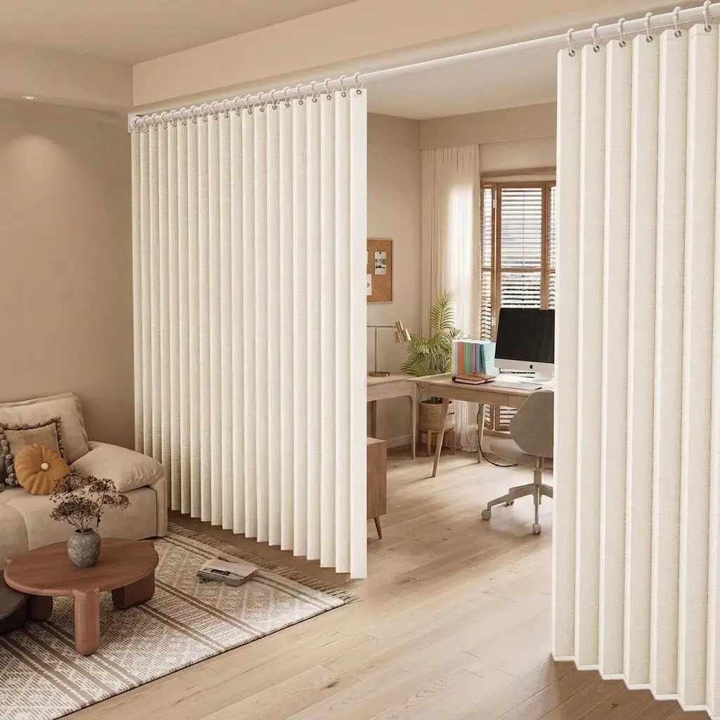 Room Divider Curtain, Home Decoration Curtain, No Drill Blackout Privacy Partition Curtain for Bedroom, Dorm Room, Closet, Doorway, Small Apartment Essentials Curtain Panels, Lightweight Curtains