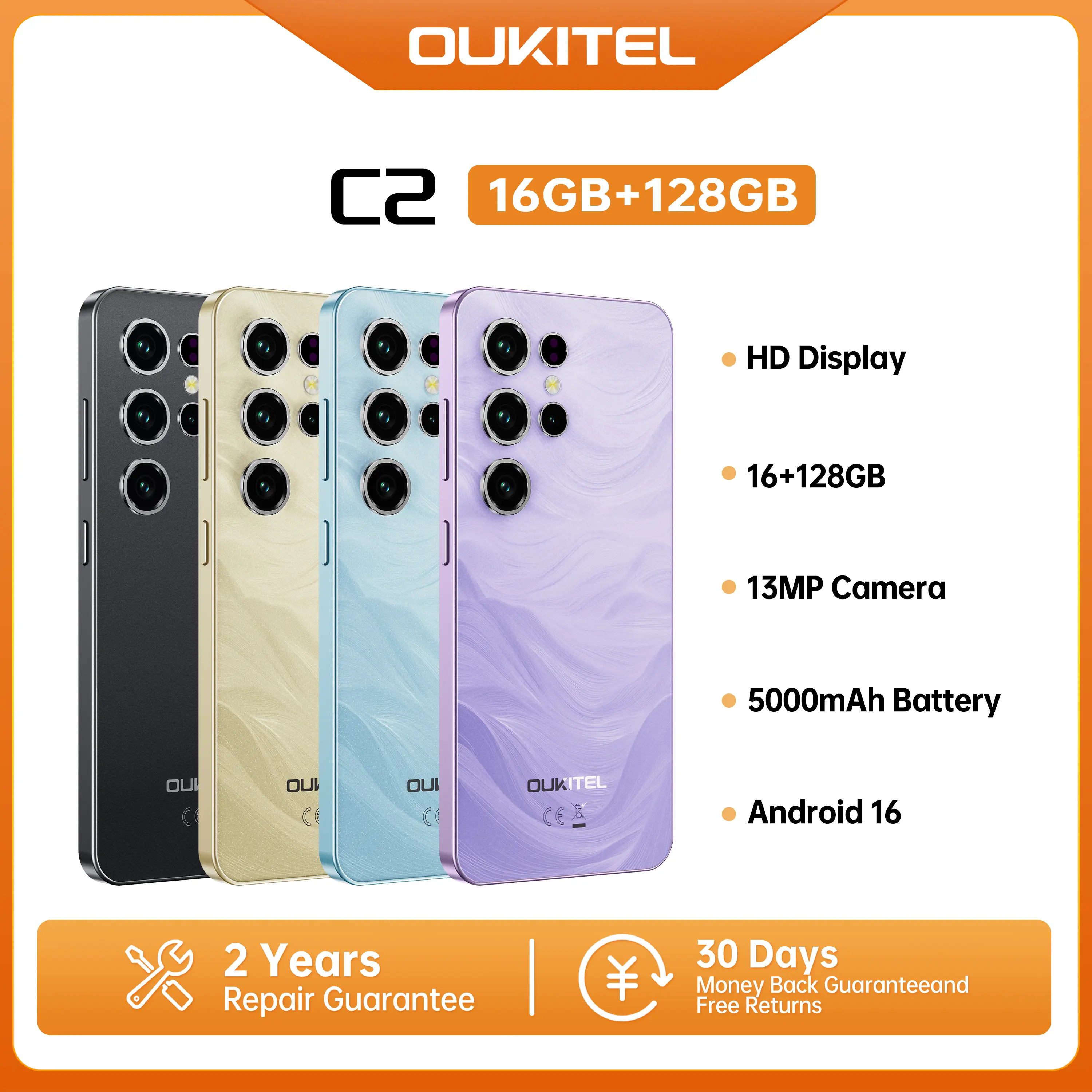 OUKITEL C2 Unlocked Cell Phone -6.52