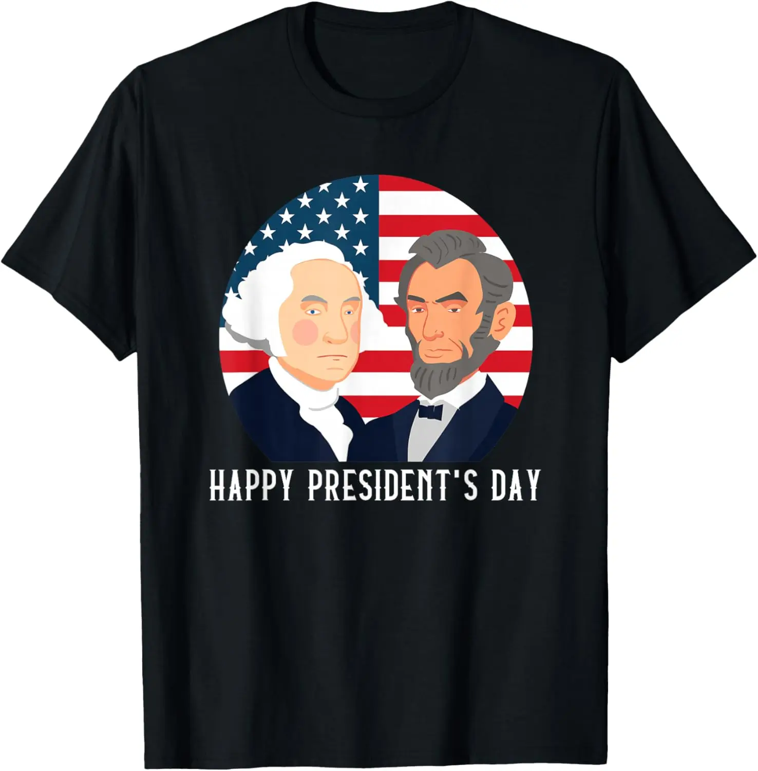 Happy President's Day Washington Lincoln Costume Outfit T-Shirt Pure Cotton Graphic Tees Menswear Top: Gifts for Men & Women