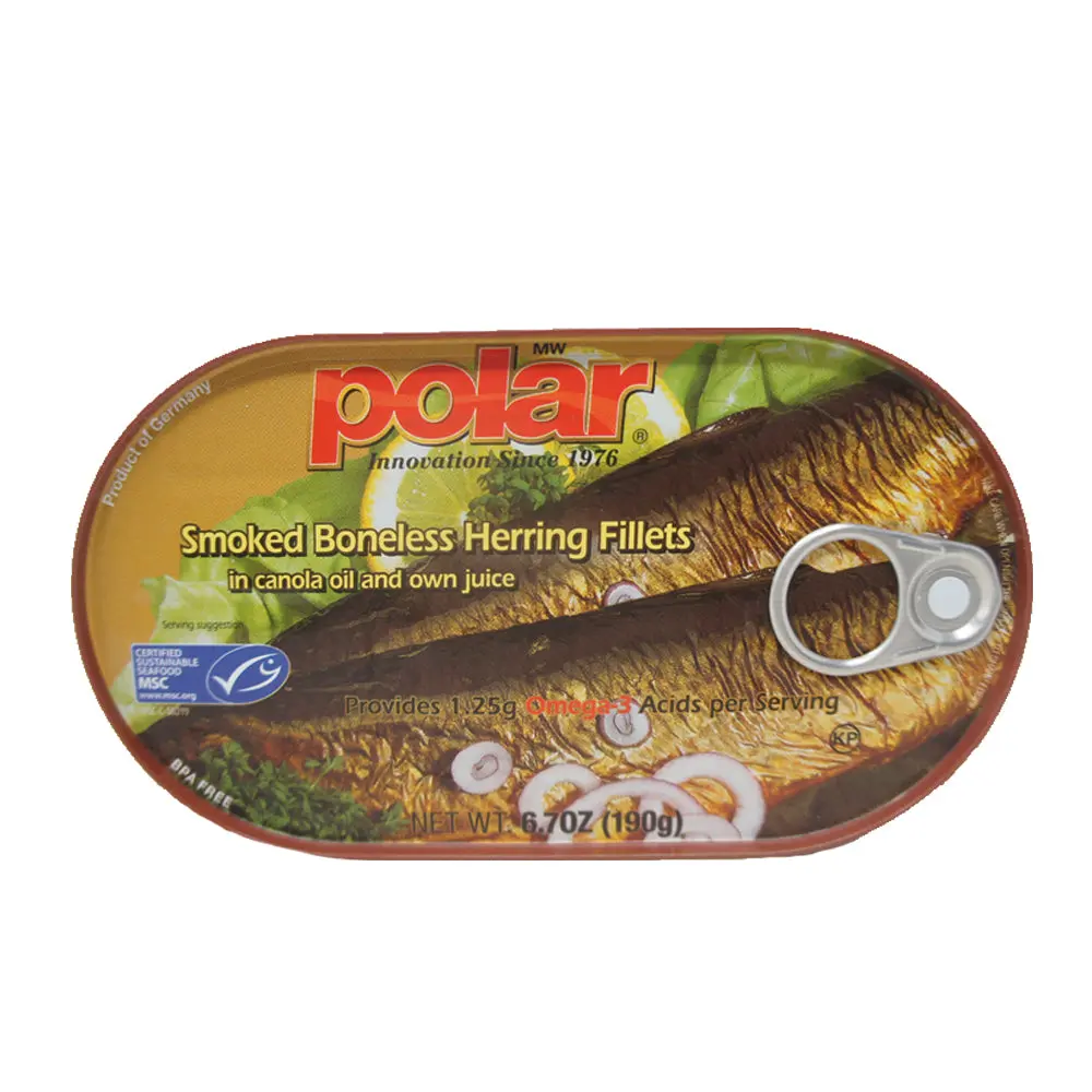 Polar Smoked Boneless Herring Fillets – 6.7oz Cans, Ready-to-Eat, Rich & Flavorful Seafood Snack