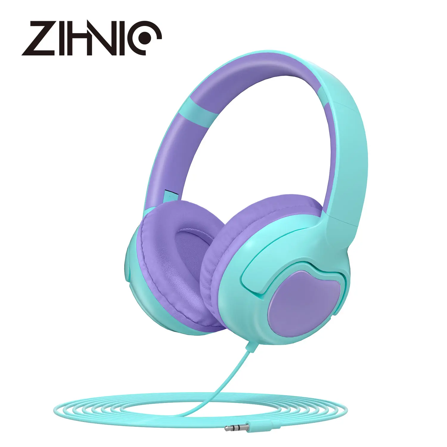 ZIHNIC R2 Wired Kids Headphones, Safe 85dB Volume Limit for Boys & Girls, Comfortable Earpads, Foldable Design for School, Tablets, and Travel-RED Earbuds Headset