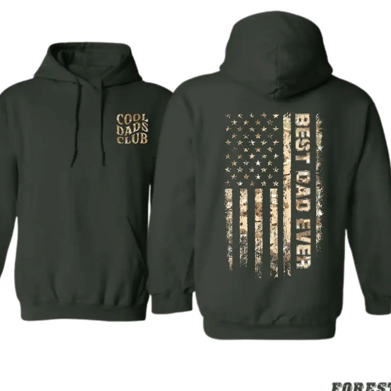 Cool Dads Club Hoodie for Men – Distressed American Flag Best Dad Ever Sweatshirt, Unique Gift for Fathers, Birthday & Holiday Dad Apparel