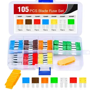 Nilight 105PCS Micro2 Fuse ATR APT Car Blade Fuses Assortment Kit Micro 2 Replacement 5A 7.5A 10A 15A 20A 25A 30A Automotive with Puller for Cars Trucks SUVs RVs
