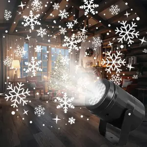 Christmas Projector USB Powered Rotating Snowflake LED Stage Light, Outdoor Holiday Lighting Decorations, Perfect for Christmas Decoration