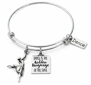 Dance Charm Bracelet | Dancer Gift Expandable Bangle | Dance Is the Hidden Language of the Soul
