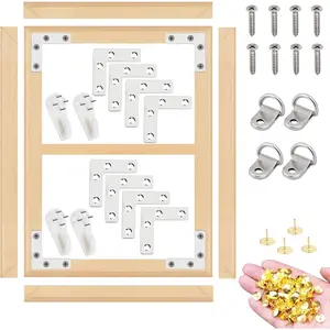 2 Set 24"x30"Canvas Stretcher Bars, DIY Wood Canvas Frames Kit, Wooden Art Frames, Wood Stretching Bars for Gallery Wrap Oil Painting Posters and Canvas Arts