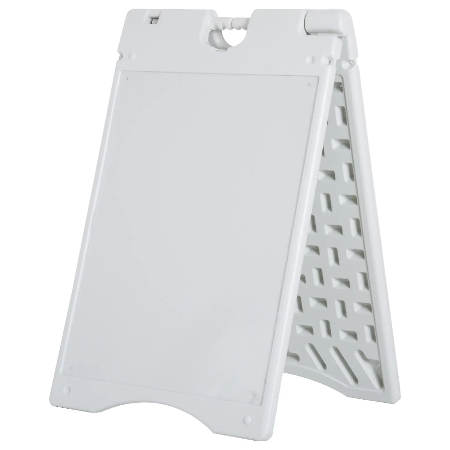 Vinsetto 22” x 28" Plastic Folding A-Frame Sandwich Board Sidewalk Sign with Weighted Tank & Weatherproof Design, White