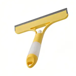 3 in 1 Multifunctional Spray Squeegee, Glass and Mirror Cleaning System for Home, Bathroom and Car Use, White & Yellow