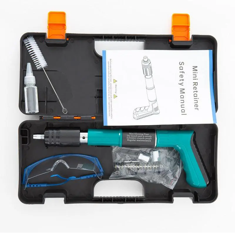 Concrete Nail Gun Kit (no Nails), Adjustable Manual Steel Nail Gun, Wall Fixing Tool, Portable Shot Pin Machine, Home Decor Device, Tool Box