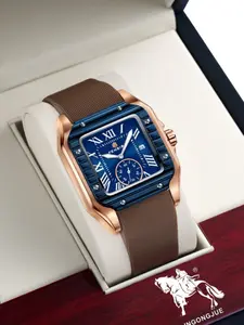 Men's Quartz Watch, Tank Series Analog Square Face, Waterproof Calendar, Business Casual Style, Perfect Gift for Him, Square Watches