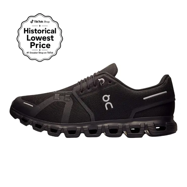 ON Cloud 6 'Triple Black' Men's Breathable Running Sneakers - Workout Sneakers, Running Walking Shoes, Sporty Running Shoes, Training Runner Footwear for Gym Use, Athletic Running Shoes, Cushioned Running Shoes