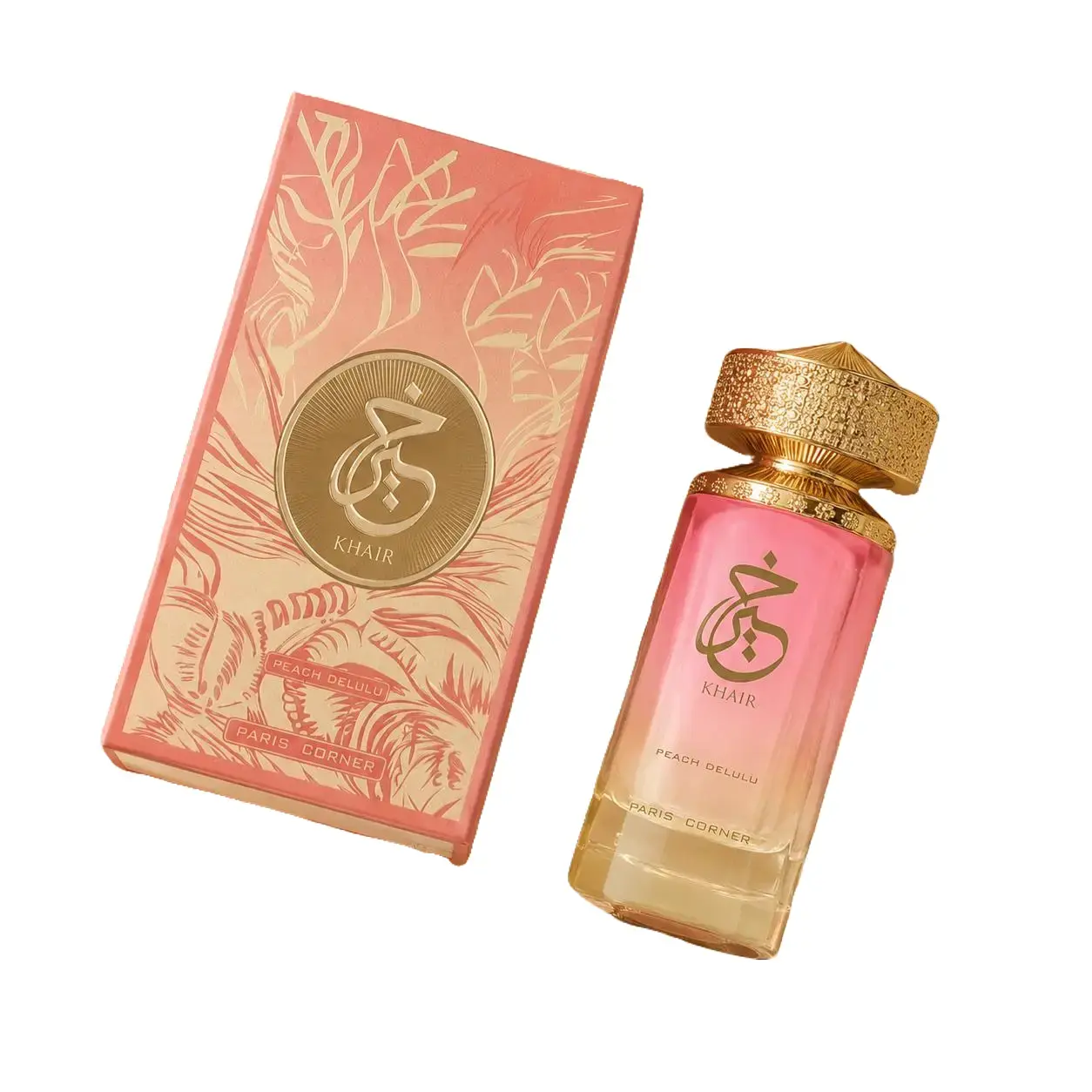 Paris Corner Khair Peach Delulu Unisex Perfume, Peach-Inspired Fragrance, Pink & Gold Luxury Gift (Beauty & Personal Care)