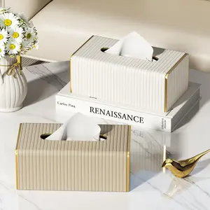 Tissue Box, 1 Count Modern Tissue Storage Box, Tissue Holder, Home Organizer for Living Room, Dining Table, Bedroom, Nightstand, Bathroom Decor Supplies