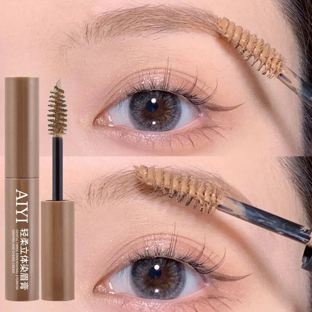 Eyebrow Mascara, Waterproof Sweatproof, All-Day Wear, 2-in-1 Setting & Coloring Design, Rich Pigment Smudge-Proof, Perfect for Trendy Bold Brow Looks, Street Style Daily Wear, Eyebrow Makeup Products