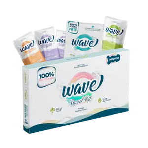 Wave Washing Travel Kit - 100% RECYCLABLE - Portable Laundry System: Laundry Detergent Sheets + Fabric Freshener - Eco-Friendly - Biodegradable - Vegan - Cruelty-Free