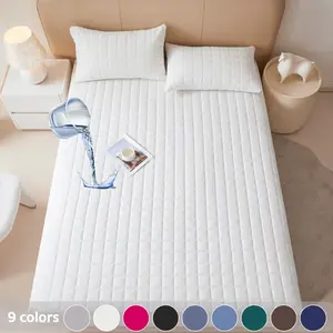 2/3 Piece Waterproof Mattress Protector Set with Deep Pocket (6"-18") – Soft, Noiseless, Breathable, Stain-Resistant, Machine Washable Bed Cover for Bedroom, Guest Room, Dorm, Kids, Pets, Elderly, Hotels – Includes Pillowcases Bedding Mattress Cover