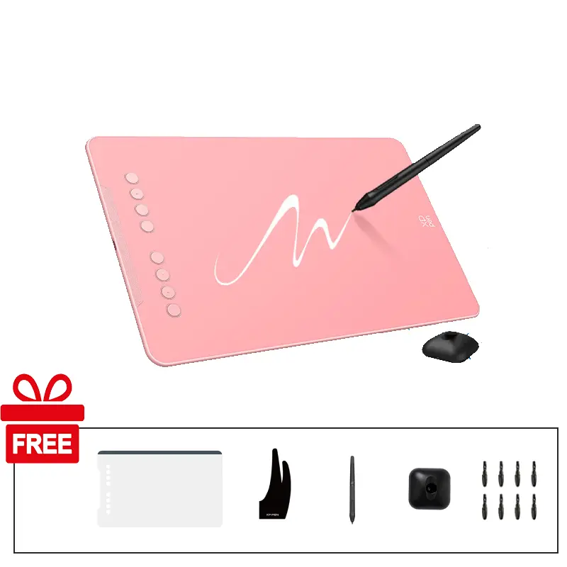 #ArtFight XPPen Deco 01 V3 OSU Graphics Drawing Tablet 16384 Pressure Sensitivity 8 Customizable Shortcut Keys Tilt Batter-free Stylus for Sketching, Painting, Design, Editing Photos Compatible with Windows/Android/Linux/Chrome OS/MacOS