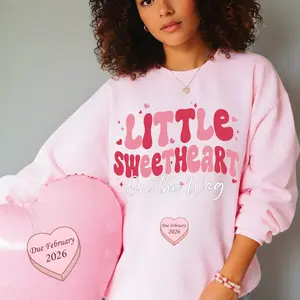 Valentines Day Pregnancy Announcement Shirt, Little Sweetheart on the Way, Spring Baby Reveal Shirt, Cute Pregnancy Shirt, Pregnancy Gift