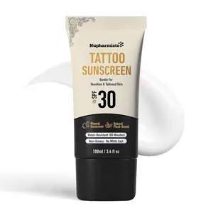 Tattoo Sunscreen Lotion Spf 30: Natural Mineral Sunscreen For Sensitive Skin & Tattoo Protection