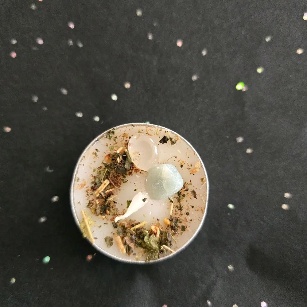 Witch Better Have My Money Tea Light Candle – Money Spell Candle for Wealth & Abundance – Prosperity Ritual Candle with Green Aventurine & Citrine – Fast Money Manifestation – Financial Success Witchcraft Candle – Abundance Spell