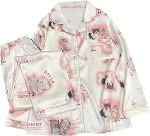 Linen Set Coquette Womens Pajamas Set Summer Lounge Sets for Women Old Money Aesthetic