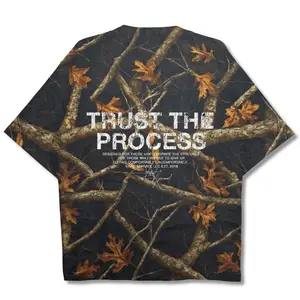 Oversized Pump Cover T-Shirt - Aspire Trust the Process/Black Woodland Camo