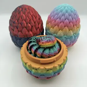 Flexi Snake Collectible with Screw Top Egg Holder  Decor Ornaments