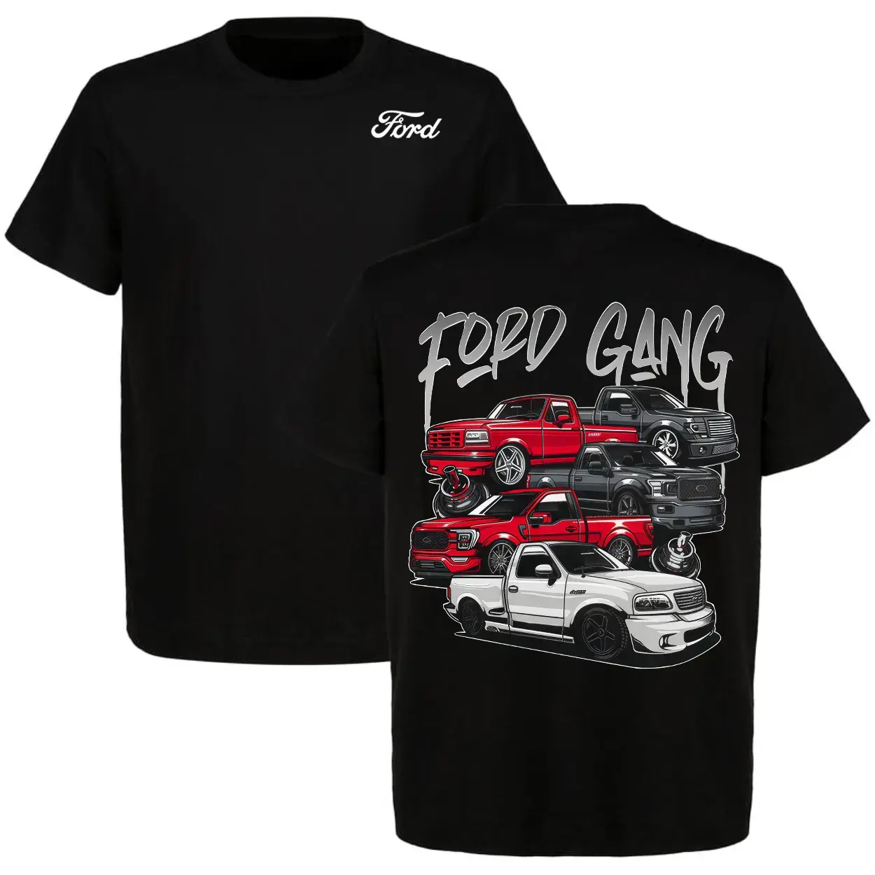 Ford Gang Graphic T-Shirt - Men's Black Short Sleeve Truck Enthusiast Tee