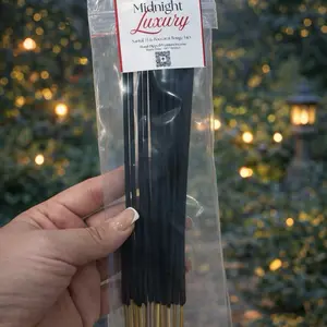 Midnight Luxury Incense Sticks – 5 pieces | Hand-Dipped Aromatherapy Incense | Baccarat 540 & Santal 55 Fragrance | Long-Lasting Home Fragrance