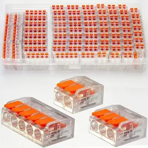 A Set of 75 Electrical Quick Connectors in a Box, Lever Wire Nut Connectors for 28-12 AWG DIY Projects, Push-In Terminal Connectors for 2/3/4 Ports