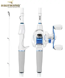 [Father's Day Best Gift] KastKing Centron Lite Fishing Combo – IM6 Graphite 2-Piece Rod, Stainless Steel Guides with Ceramic Rings, Contoured EVA Handles, Split or Full Rear Handle SummerVibes
