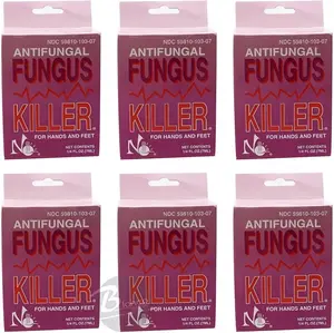No Miss Antifungal Fungus Killer 1/4oz 7ml 6 Pack Thymol Based Fungus Treatment for Hands and Feet, Antifungal Foot Spray