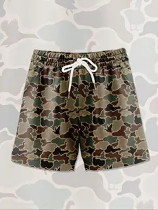 Men's Regular Fit Camo Print Camo Shorts, Camouflage Shorts, Casual Comfy Breathable Shorts for Outdoor Activities, Men's Bottoms for Summer