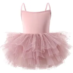 X-GCS05  Toddler Girls Tutu Dresses Strap Shiny Tulle Ballet Leotard Ballerina Costume for Dance