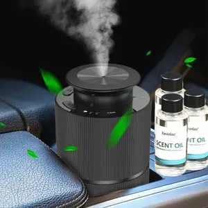 Kevinleo Waterless Diffuser for Essential Oil, 3pcs x 20ml oil Included, Car Diffsuer Aluminum, Battery Operated Nebulizer, 0.7 Fl Oz/ 20mL, Mini Scent Air Machine, 3 Timers & 3 Mist Levels for Home, Room, Car, Office, scents for your home