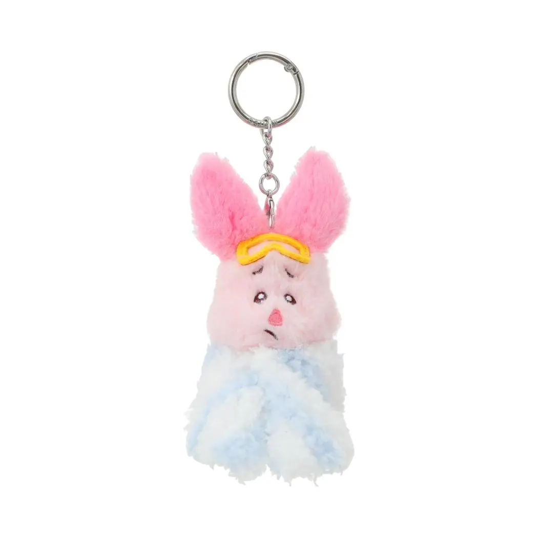 MINISO Disney Winnie the Pooh Unisex Piglet Soft Plush Figure Stuffed Keychain Accessory, Fluffy Texture Whimsical Decoration, Cartoon Stuffed Charm for Toys & Hobbies Enthusiasts, Back to School Bag Pendant Gift
