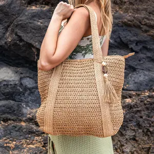 Izola Carry All Tassel Tote - Woven Design, Adjustable Strap, Ideal for Everyday Use