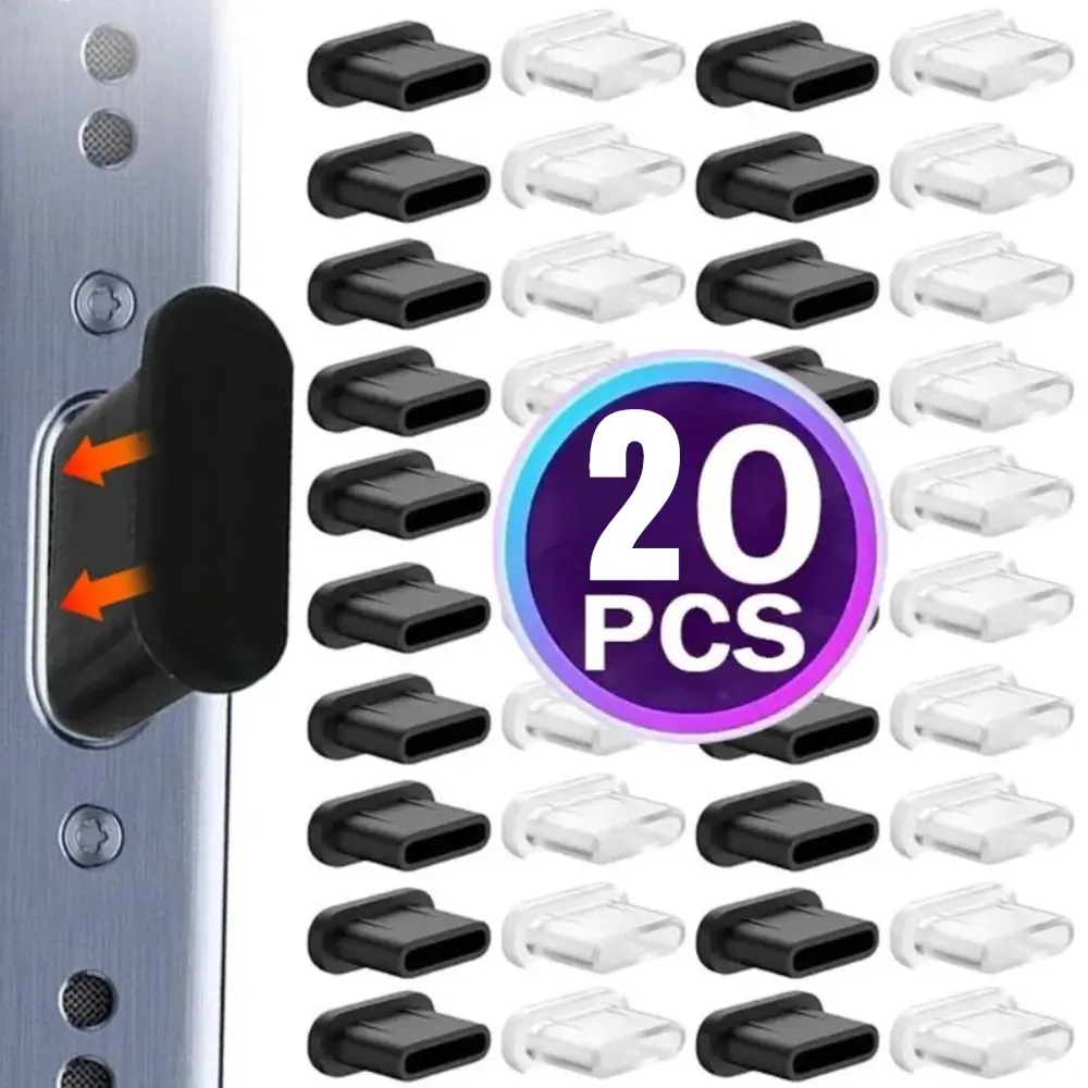 20pcs Dust-Proof Plug Caps: Secure-Fit Plug Protectors, Dust-Proof Plugs, Charging Port Protectors, Charging Port Covers, Dust-Proof Plugs, Dust-Proof Covers, Dustproof Cover, Dustproof Design