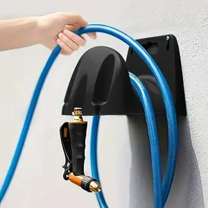 Garden Hose & Spray Gun Wall Mounted Storage Rack, Water Hose Reel, Large Capacity Watering Hose Organizer, Outdoor Equipment Organizer, Home Organizer, Garden Accessories
